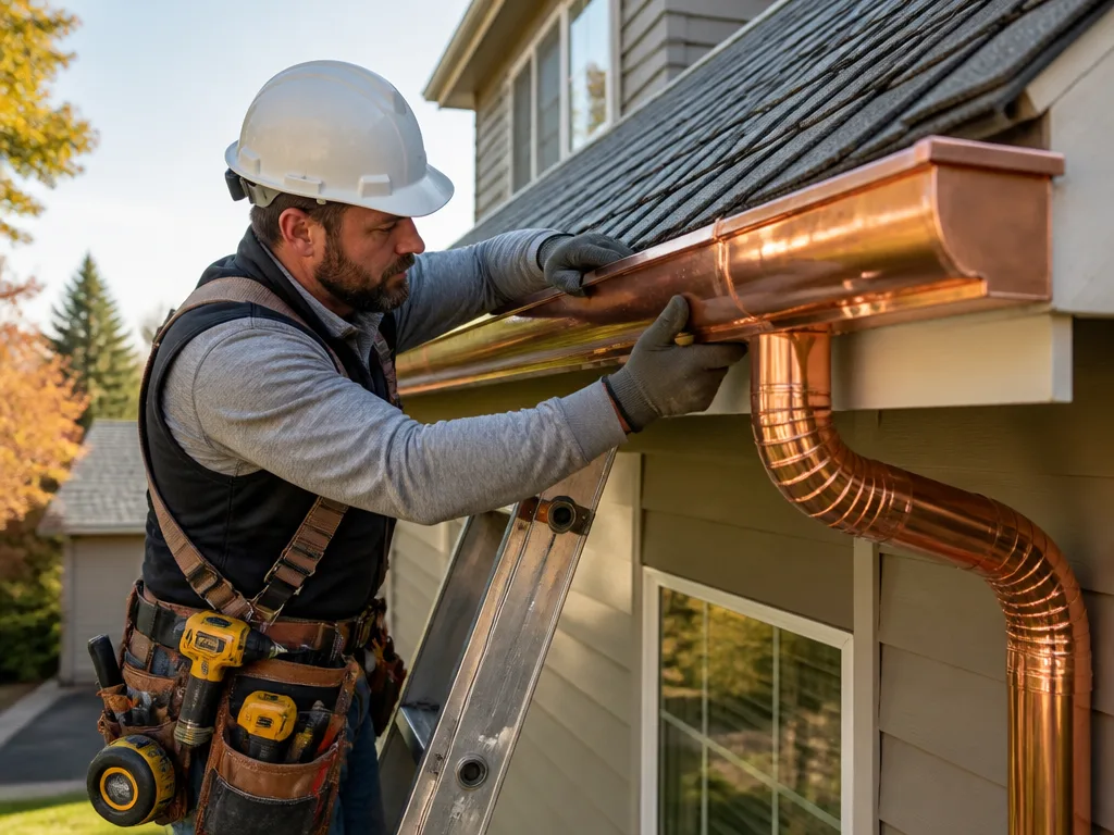 Copper Gutter Installation